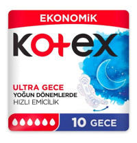 Kotex Ultra Gece Orta 10'lu Hijyenik Ped