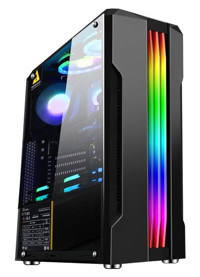 Snt Hunter LS C2 RGB Sıvı Soğutmalı 2 Fanlı Siyah Dikey Kullanım Mid Tower Standart Bilgisayar Kasası