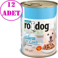 Ro Dog Kuzu Etli Aromalı Parça Etli Yavru Yaş Köpek Maması 400 gr 12'li