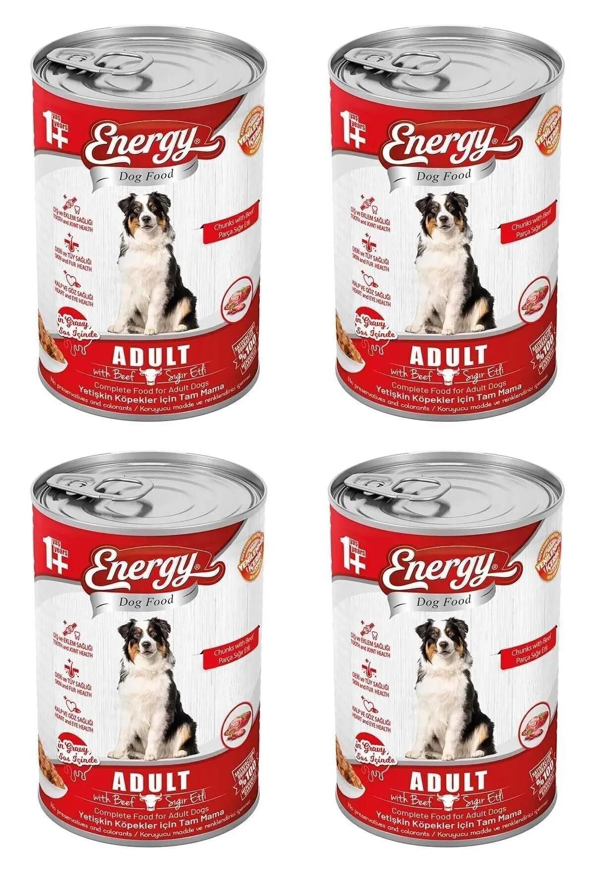 Energy Sığır Etli Soslu Yetişkin Yaş Köpek Maması 400 gr 4'lü