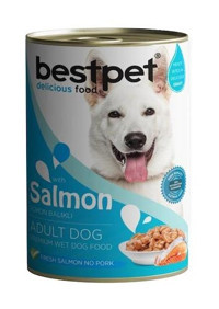 Bestpet Somonlu Parça Etli Yetişkin Yaş Köpek Maması 400 gr