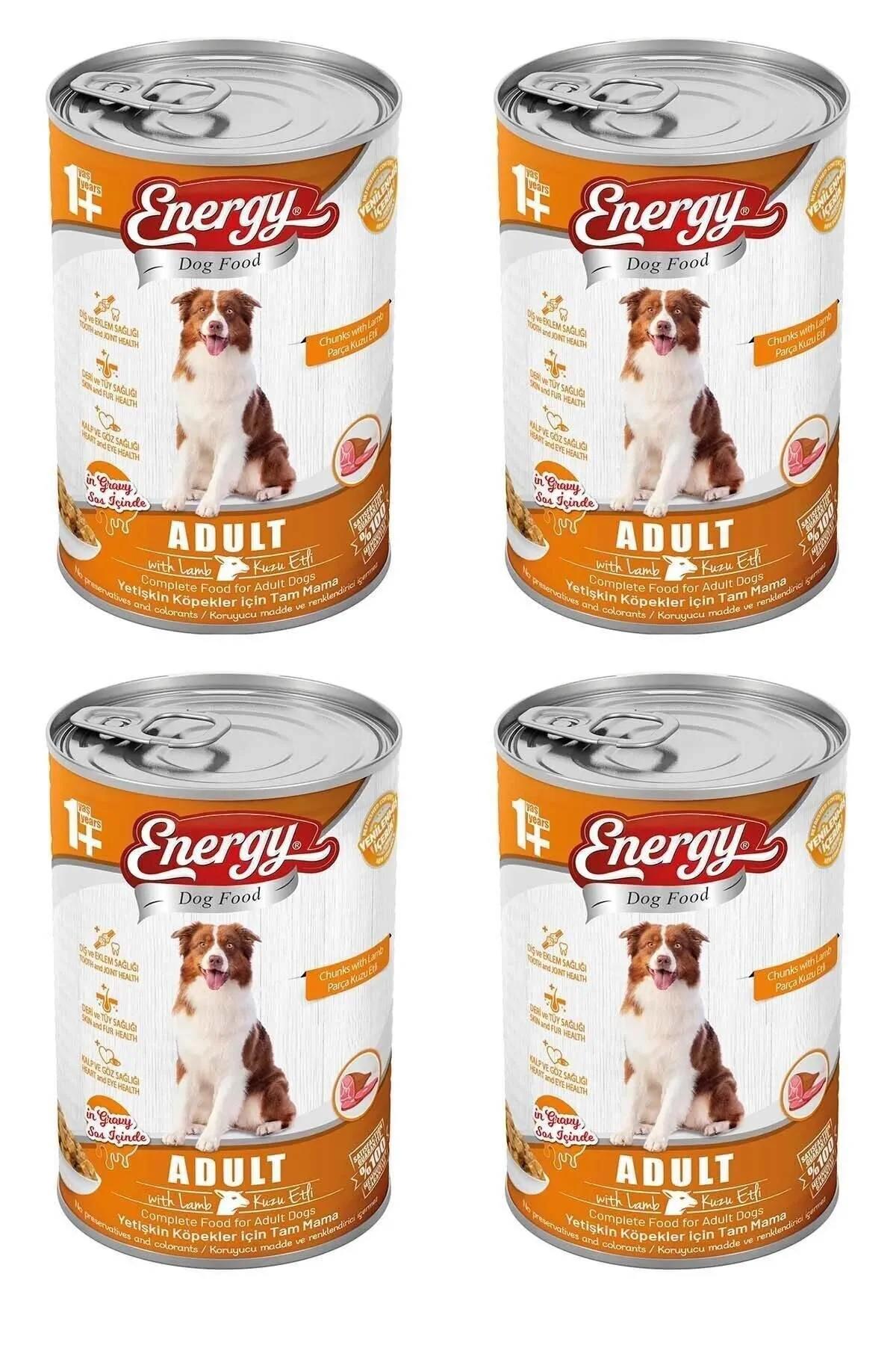 Energy Kuzu Etli Soslu Yetişkin Yaş Köpek Maması 400 gr 4'lü