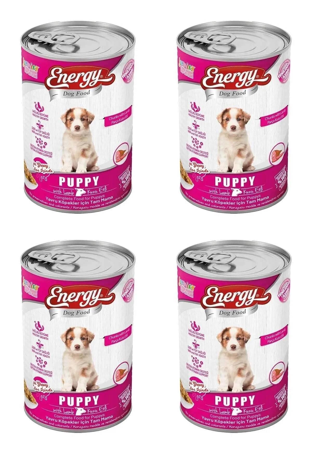 Energy Kuzu Etli Soslu Yavru Yaş Köpek Maması 400 gr 4'lü