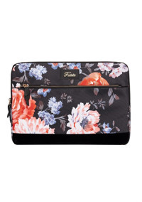 Fudela Black Roses Çiçekli İki Gözlü Oxford Kumaş 15.6 inç Laptop Kılıfı Çok Renkli