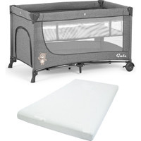 Gulz Lindo 20 kg Kapasiteli Ayarlanabilir Taşınabilir Katlanabilir 70x120 cm Sallanan Anne Yanı Park Yatak Gri