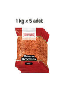 Sezerler Kırmızı Mercimek 5x1 kg