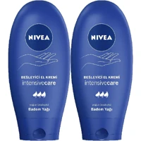 Nivea Intensivecare Badem Yağlı Kuru Ciltler Organik Vegan Parfümlü El Kremi 2x75 ml
