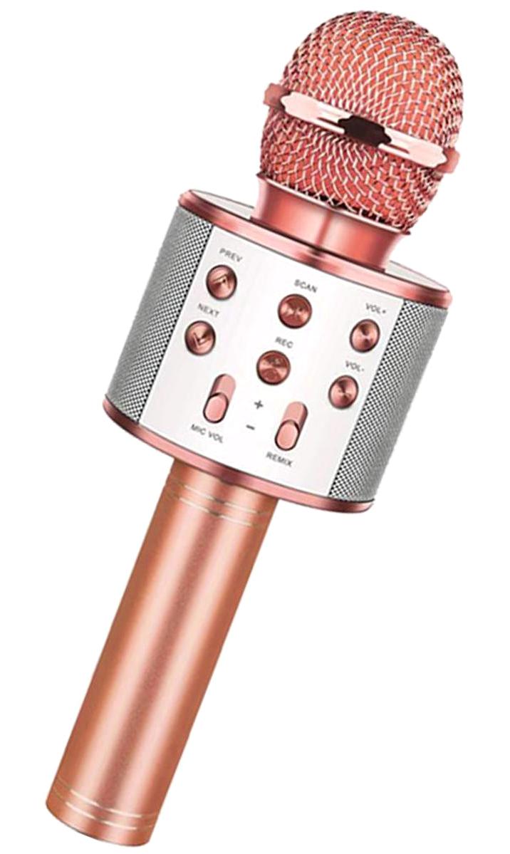 Global WNE0069 Dinamik AUX Kablosuz Bluetooth USB Pembe El Mikrofon