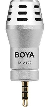 Boya BY-A100 Condenser 3.5 mm Kablosuz Yayıncı Siyah El Mikrofon