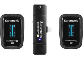 Saramonic Blink500 ProX Condenser Lightning Kablosuz Bluetooth Siyah Yaka Mikrofon