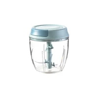 Bluebrush 900 ml Plastik Hazneli 5 Bıçaklı İpli Doğrayıcı Mavi