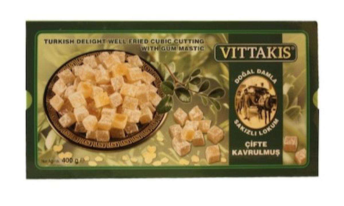Vittakis Çifte Kavrulmuş Damla Sakızlı Lokum 400 gr
