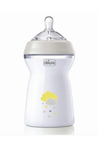 Chicco Naturel Feeling Polipropilen Gaz Yapmayan Antikolik Kulpsuz 6+ Ay Desenli Şeffaf Biberon 330 ml