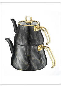 Brioni Marble Granit Çaydanlık Siyah