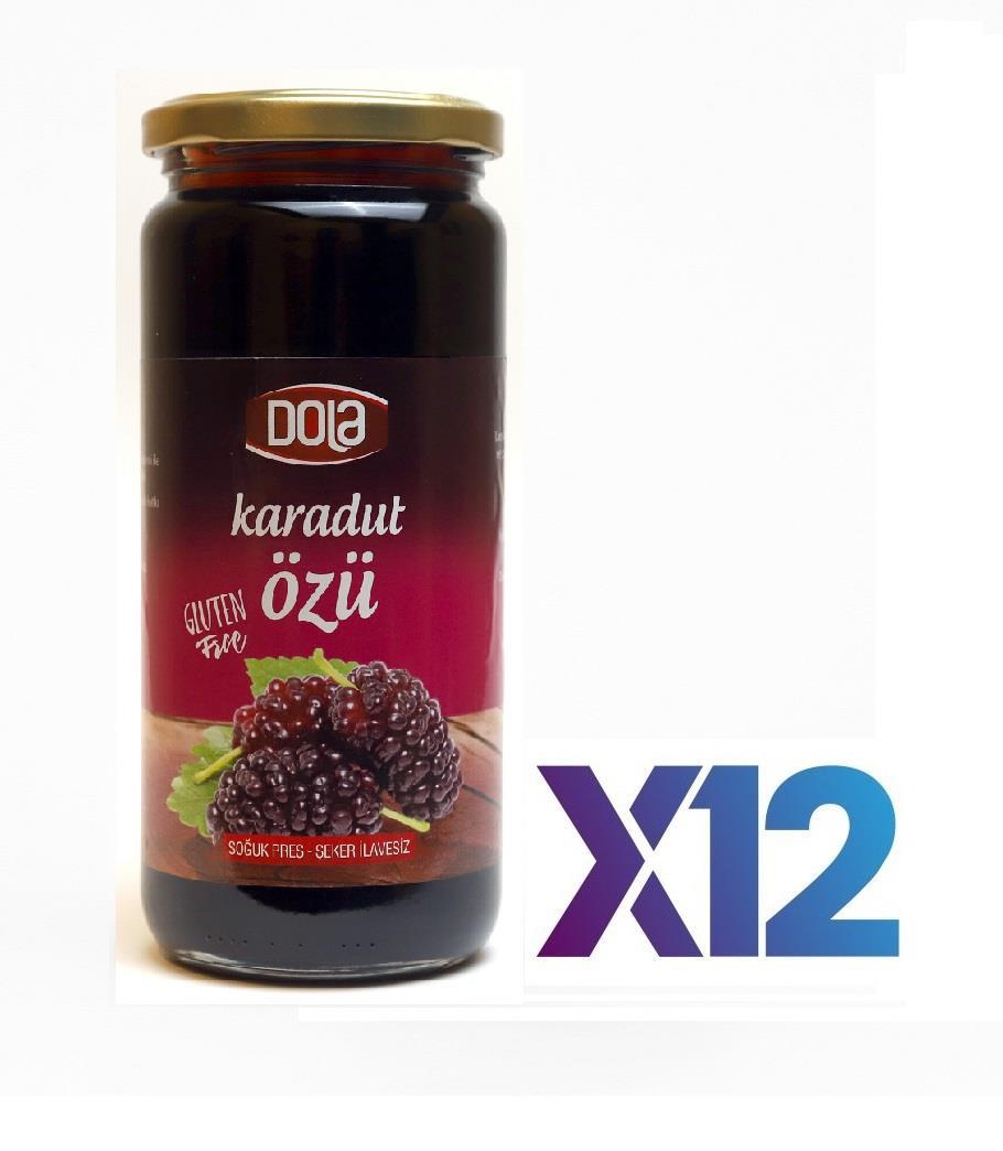 Dola Glutensiz Karadut Özü Pekmez 12x640 gr