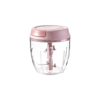 Bluebrush 900 ml Plastik Hazneli 5 Bıçaklı İpli Doğrayıcı Pembe