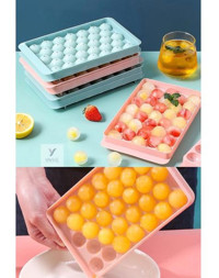 Yayke Plastik Kapaklı Mini Renkli Küre Buz Kalıbı