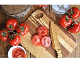 Bambum Ahşap Büyük Kahverengi Tekli Kesme Tahtası