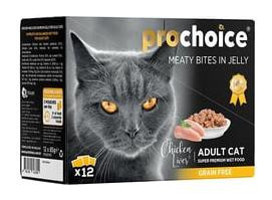 Pro Choice Family Pack Tavuk-Ciğer Parça Etli Yetişkin Yaş Kedi Maması 12x85 gr