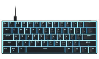 Daconovo Outemu İngilizce Q RGB 61 Tuşlu Black Switch Kablolu Siyah Mekanik Gaming Klavye