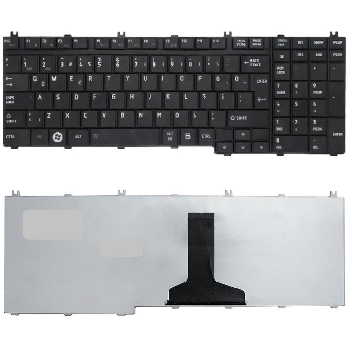 Toshiba P500-14N, P500-153 Türkçe Q Black Switch Kablolu Siyah Standart Klavye