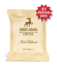 Addis Ababa Coffee Sade Orta Kavrulmuş Türk Kahvesi 5x100 gr