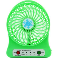 Pazariz Masaüstü Şarjlı Fan Vantilatör (Plastik) Yeşil