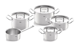 Fissler Original Profi Collection 9 Parça Cam Kapaklı Çelik Saplı Çelik Tencere Seti