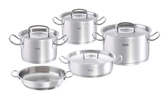 Fissler Original Profi Collection 9 Parça Çelik Kapaklı Çelik Saplı Çelik Tencere ve Tava Seti