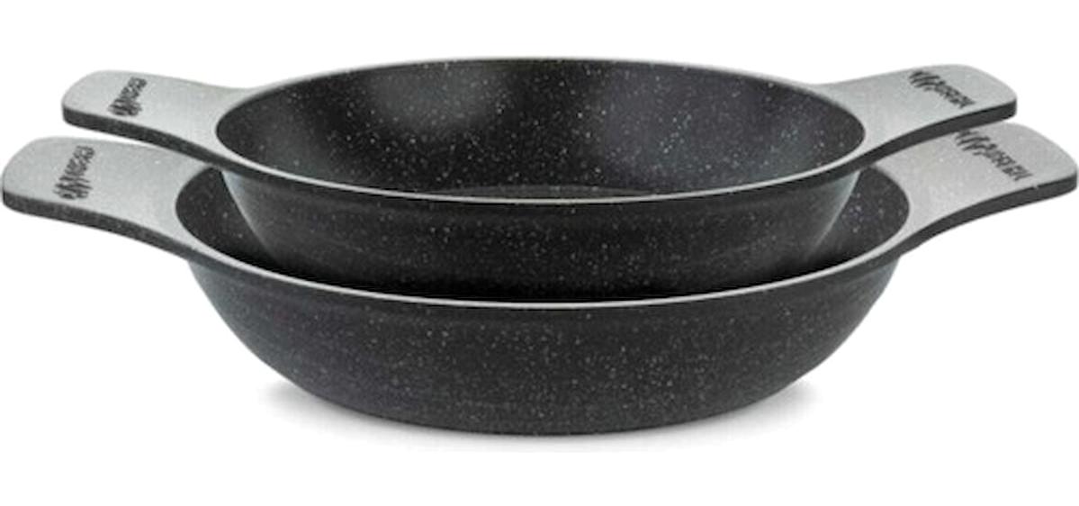 Thermoad 20-22cm 2 Parça Kapaklı Döküm Saplı Döküm Tava Seti