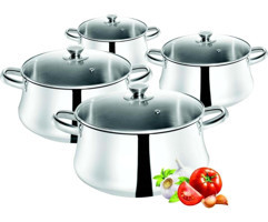 Tefal Classic 8 Parça Cam Kapaklı Çelik Saplı Çelik Tencere Seti
