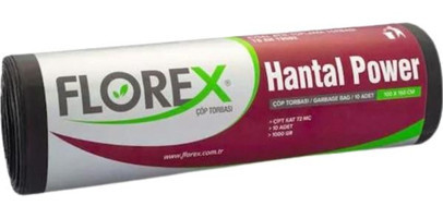 Florex Hantal Boy 100x150 cm Çöp Poşeti 20x10 Adet Siyah