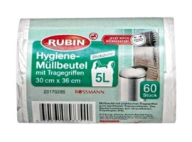 Rubin Şeffaf Büzgülü Küçük Boy 30x40 cm Çöp Poşeti 60 adet Şeffaf