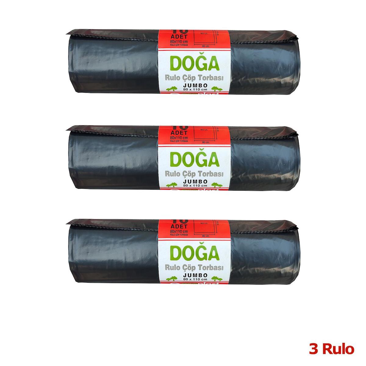 Ecoplast Battal Boy 80x110 cm Çöp Poşeti 3x10 Adet Siyah