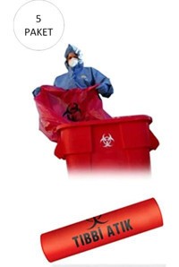 Astera Büyük Boy 80x110 cm Çöp Poşeti 5x50 Adet Kırmızı