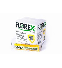 Florex Limon Kokulu Büzgülü Büyük Boy 65x70 cm Çöp Poşeti 10x25 Adet Sarı