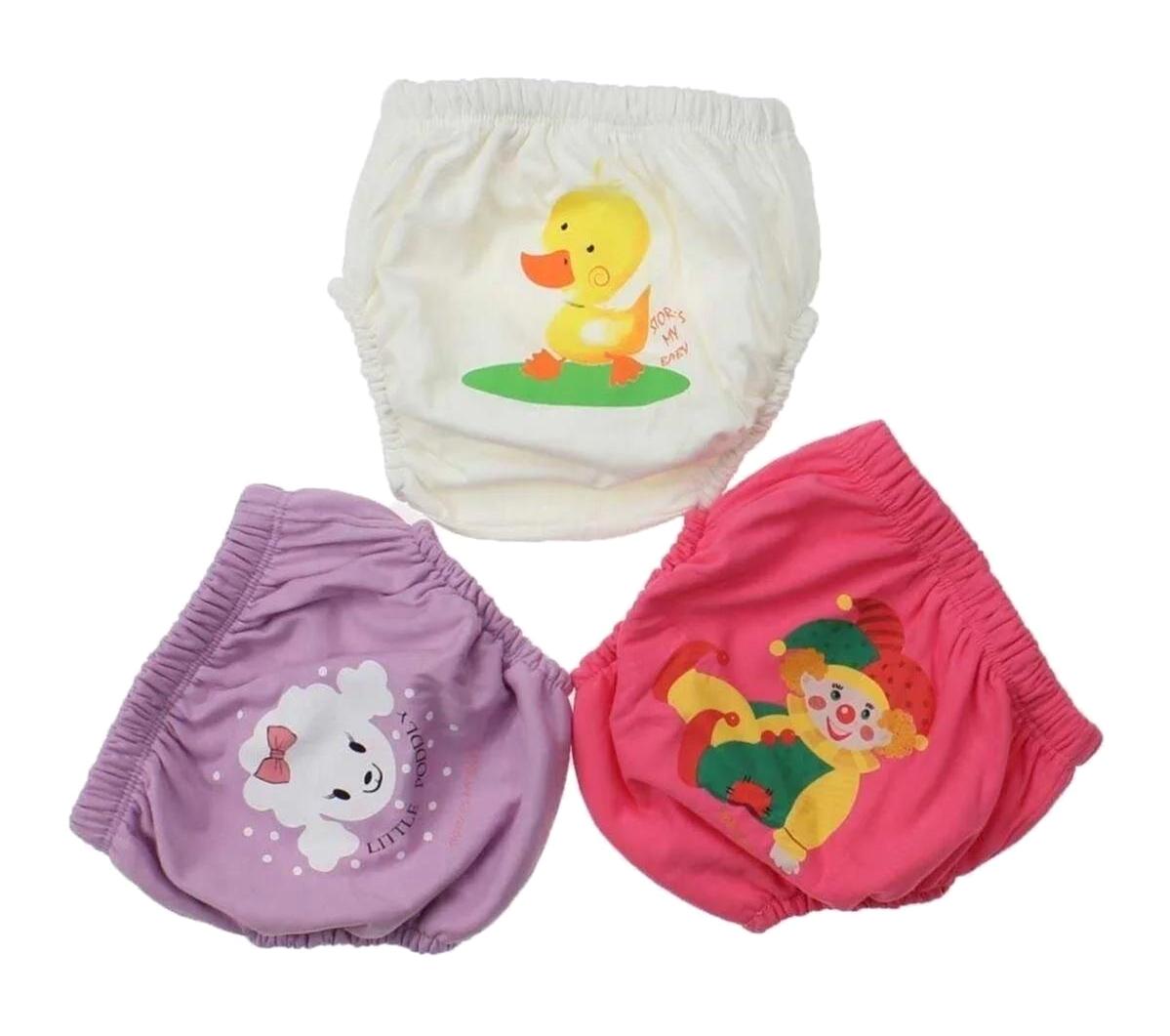 Kız Bebek Çocuk Desenli Sevimli 3 Lü Alıştırma Külodu 035-60155-003