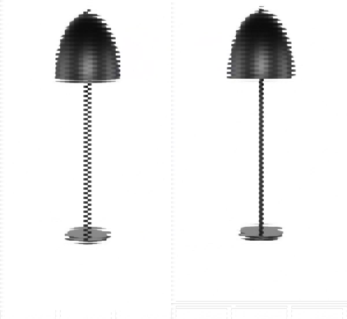 Mylights Metal Siyah Tekli Metal Abajur