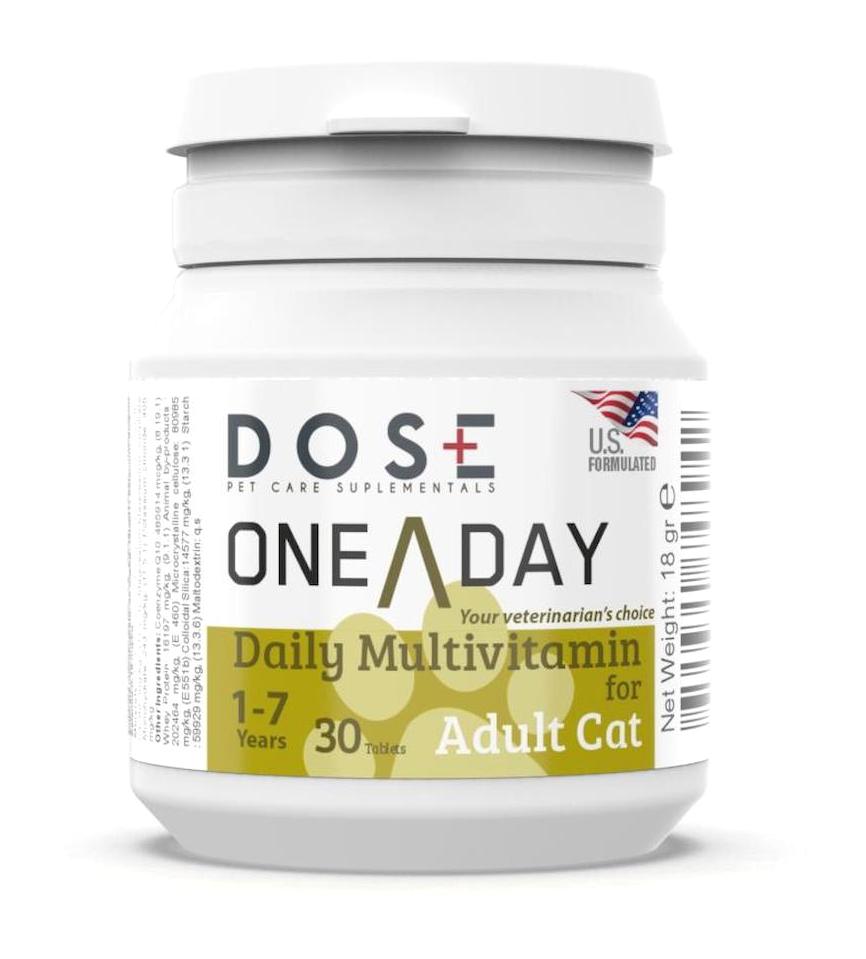 Dose One A Day Multivitamini Bağışıklık Güçlendirici Yetişkin Kedi Vitamini Tablet 30 Adet