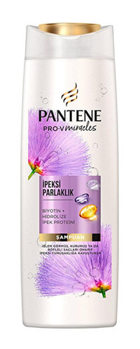 Pantene İpeksi Parlaklık Arındırıcı Düz Saçlar İçin Kremsiz Şampuan Unisex Şampuanı 350 ml