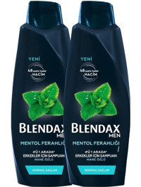 Blendax Onarıcı Düz Saçlar İçin Mentollü Kremsiz Şampuan Erkek Şampuanı 2x500 ml