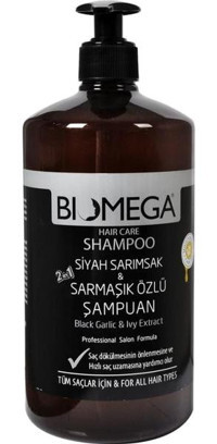 Biomega Onarıcı Düz Saçlar İçin Sarımsak Özlü Kremsiz Şampuan Unisex Şampuanı 1000 ml