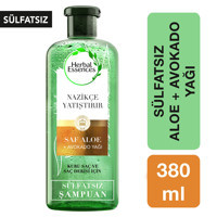 Herbal Essences Nazikçe Yatıştıran Arındırıcı Düz Saçlar İçin Sülfatsız Aloe Vera Parabensiz Kremsiz Şampuan Unisex Şampuanı 380 ml