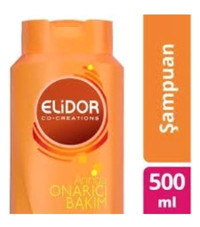 Elidor Onarıcı Düz Saçlar İçin Kremsiz Şampuan Unisex Şampuanı 500 ml