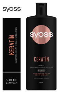 Syoss Düz Saçlar İçin Keratin Kremsiz Şampuan Unisex Şampuanı 500 ml