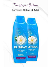 Blendax Onarıcı Düz Saçlar İçin Yasemin Özlü Kremsiz Şampuan Unisex Şampuanı 2x500 ml