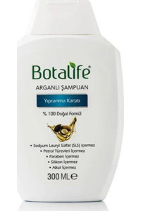 Botalife Onarıcı Düz Saçlar İçin Argan Yağlı Kremsiz Şampuan Unisex Şampuanı 300 ml