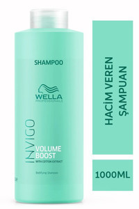 Wella Professionals Invigo Volume Boost İnce Telli Düz Saçlar İçin Kremsiz Şampuan Unisex Şampuanı 1000 ml