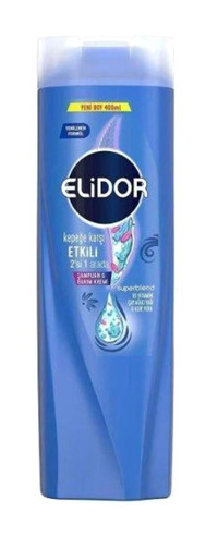 Elidor Kepek Karşıtı Düz Saçlar İçin Kremsiz Şampuan Unisex Şampuanı 12x400 ml
