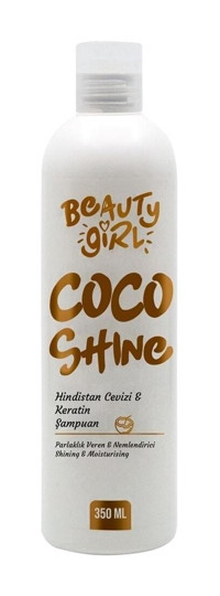 Beauty Girl Onarıcı İnce Telli Düz Saçlar İçin Keratin Hindistan Cevizli Kremsiz Şampuan Unisex Şampuanı 350 ml